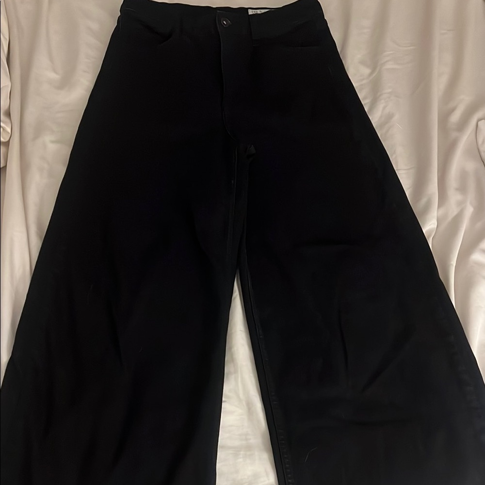 Rag & Bone Black Denim High-Rise Crop
